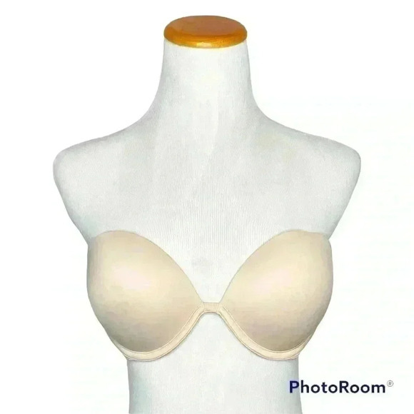 No Brand Padded, Cream, Strapless Bra, 36B - Picture 1 of 9